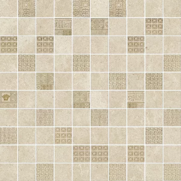 Керамогранит 261214 GREEK MOSAICI T100 DECORATO Beige 40x40