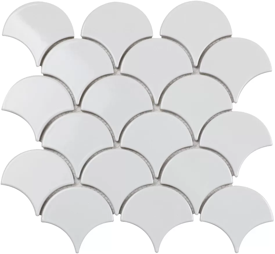 Мозаика White Scales 25.9x27.9