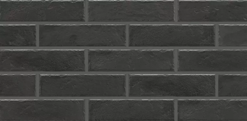 Плитка Foggia Nero структурная 6.5x24.5