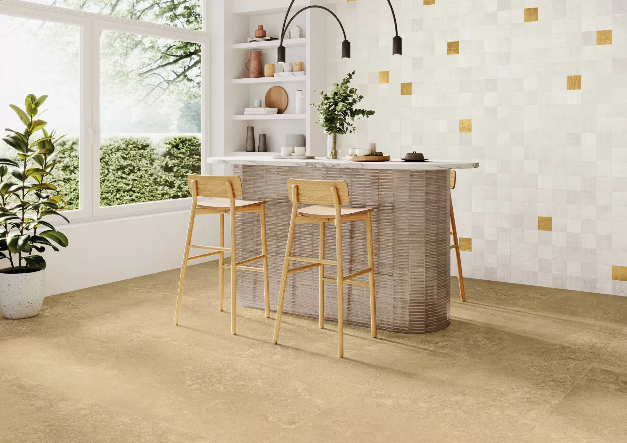 Керамогранит 40689 Awen White Decor NT/90x90x0,9/C/R
