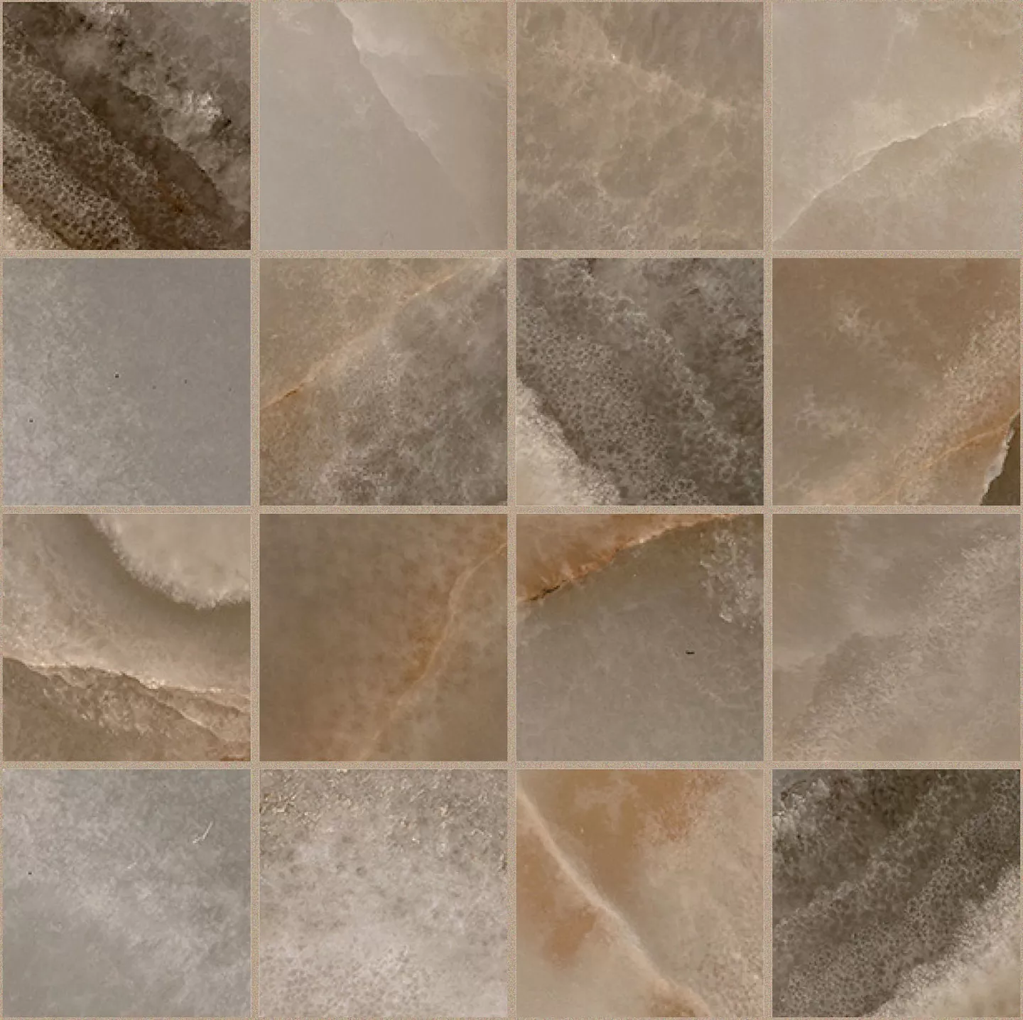 Мозаика 770287 Reves De Rex Choco Mosaico Glossy 6mm 7.5x7.5 30x30