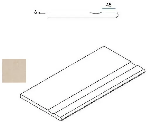 Керамогранит 620090000396 Magnesio Bordo Svasato Round 30x60