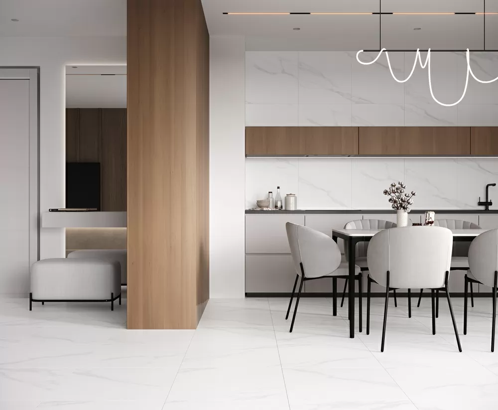 Керамогранит Carrara Excellent Silver Белый Матовый 60х60