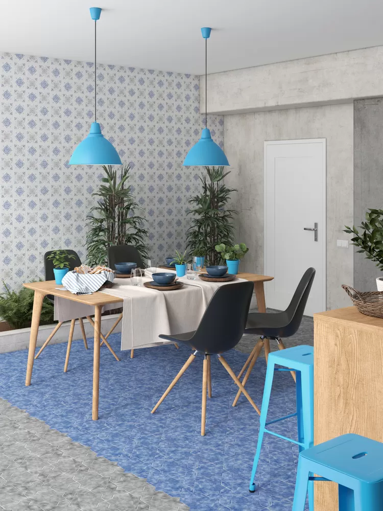 Керамогранит Becolors Cross Dec. Stencil Navy 13.25х13.25