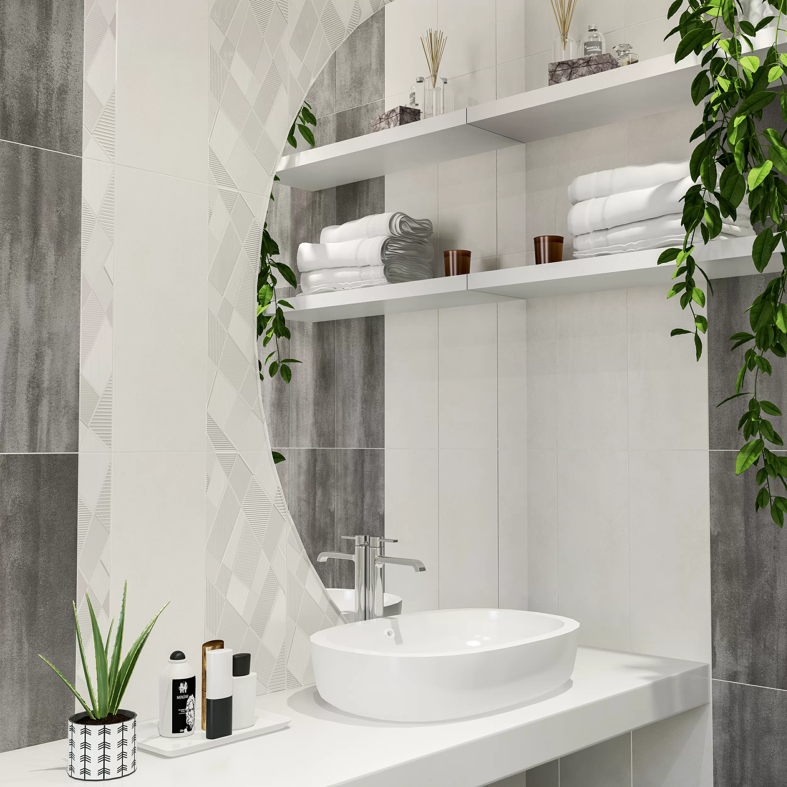 Плитка 587902002 Декор Sonnet Grey Geometria 20,1х50,5