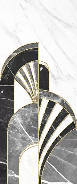 Плитка Noir white декор 25х60