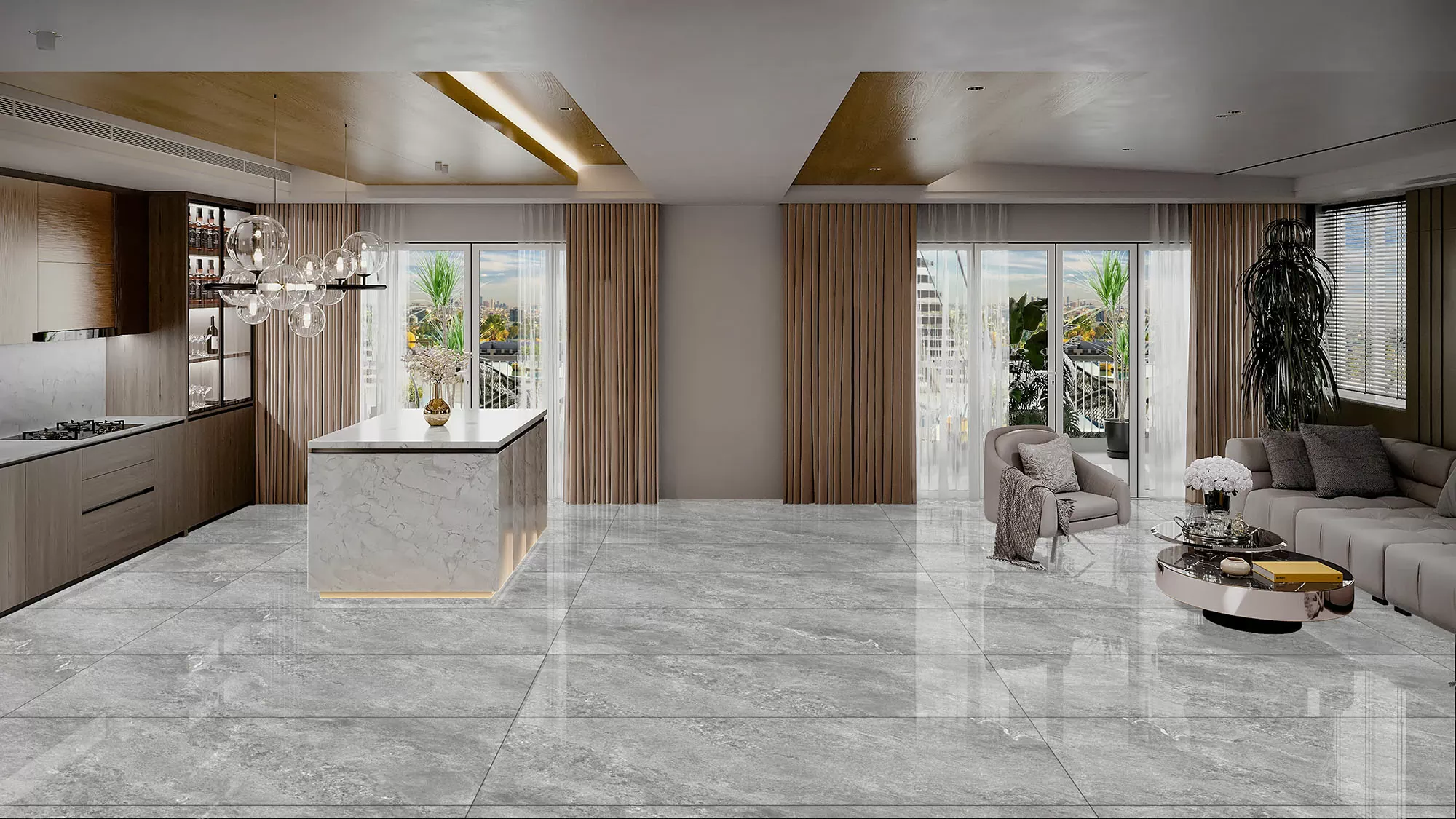 Керамогранит Azori Grey Sugar 60х120
