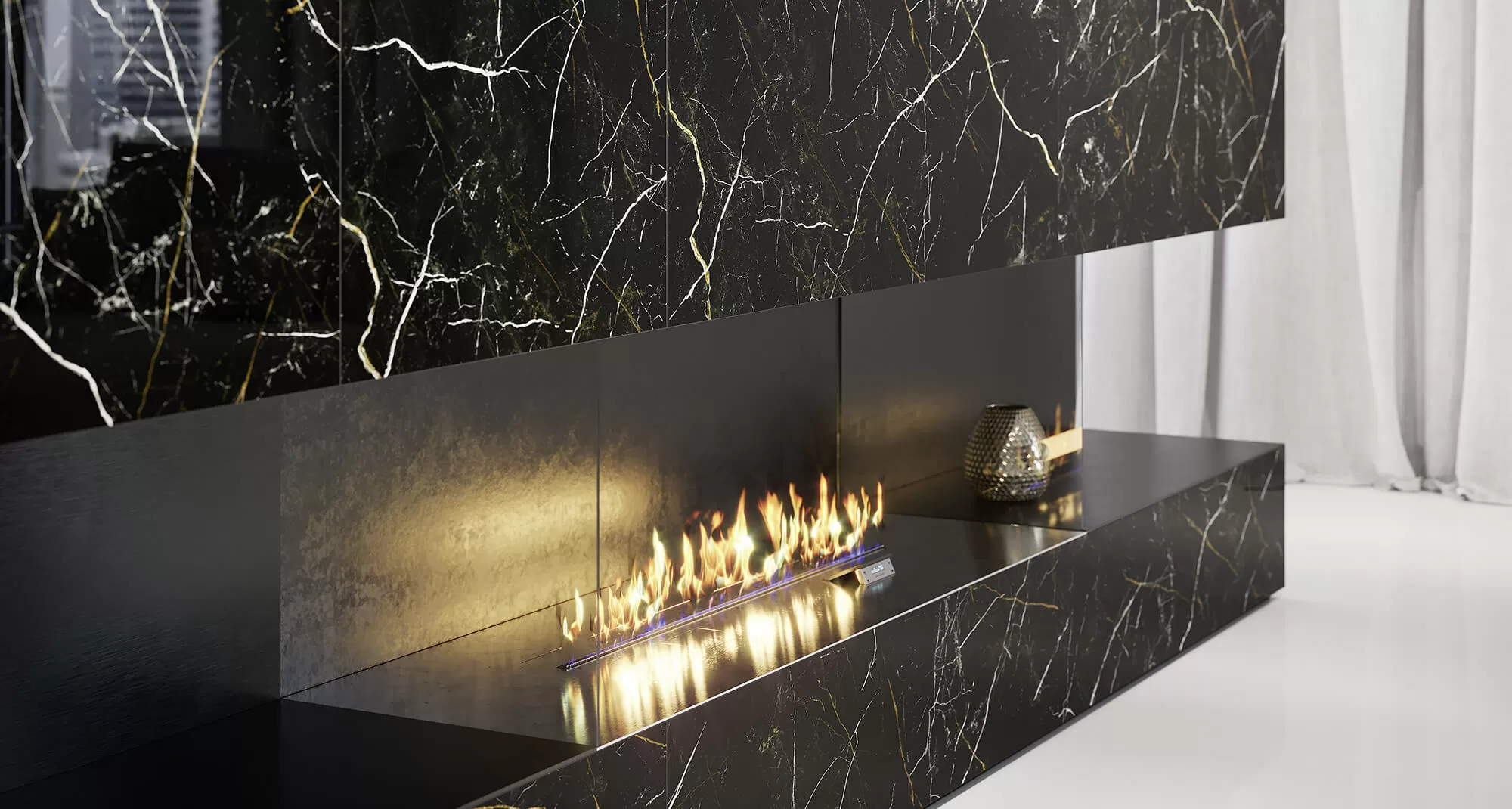 Керамогранит O-RBL-GGM234 Royal Black полированный черный 79.8x79.8