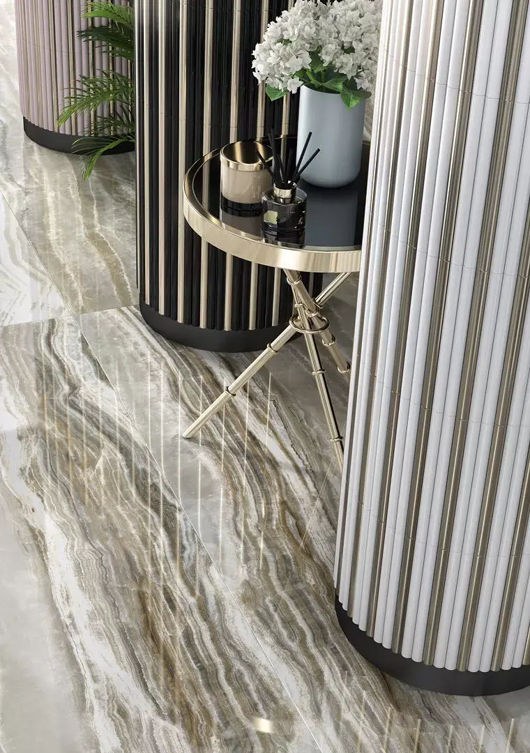 Керамогранит SG595222R Ониче зелёный светлый лаппатированный обрезной 119,5x238,5x0,9