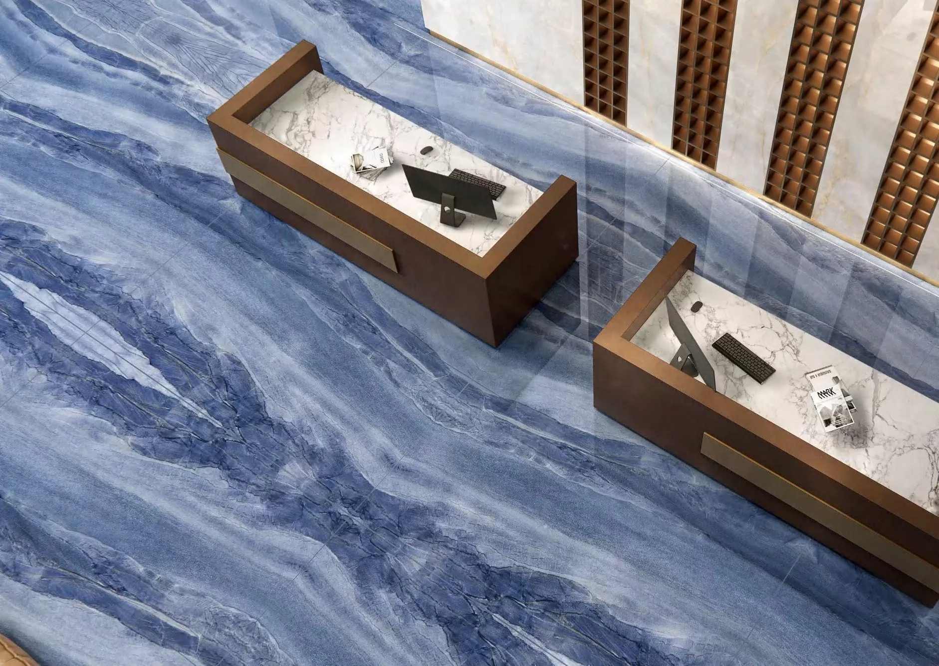 Керамогранит MN413BP261206 Azul Macaubas Polished 6mm 120x260