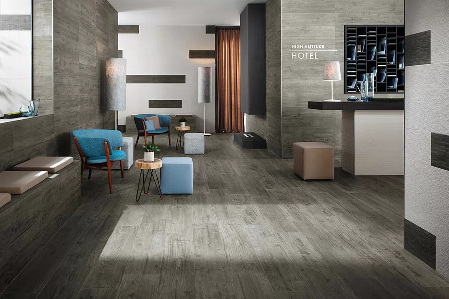 Керамогранит AMV0 Axi Golden Oak Mosaico 3D 35x35