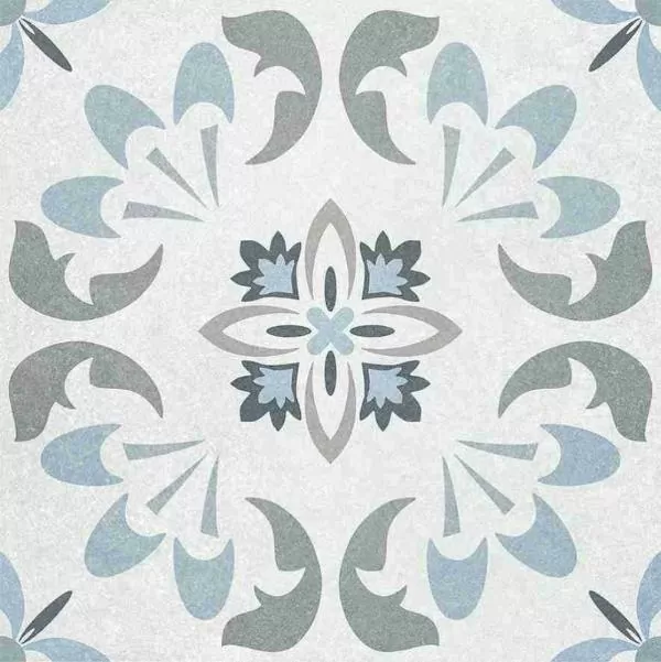 Керамогранит 737497 Majolica Grey Deco Серый Светлый 45х45