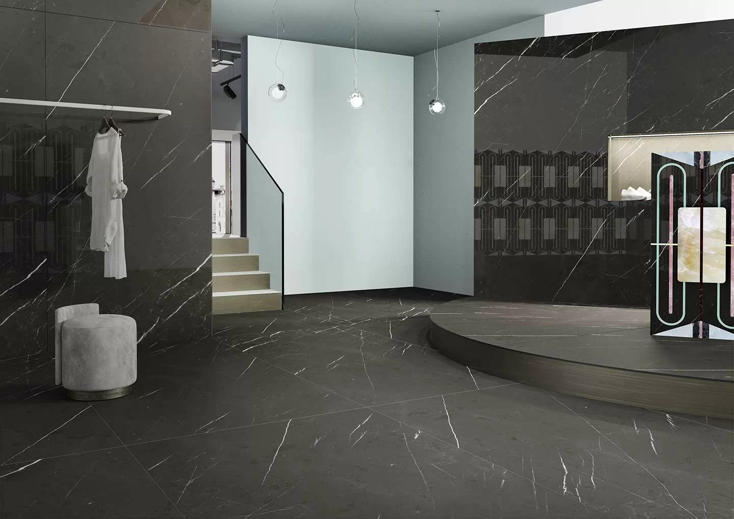 Керамогранит 769483 Chimera Decoro Empatia Nero Mat Ret 6mm 60x120