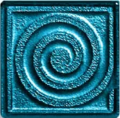 Керамогранит Мадрид (аквамарин) Вставка стеклянная 6х6