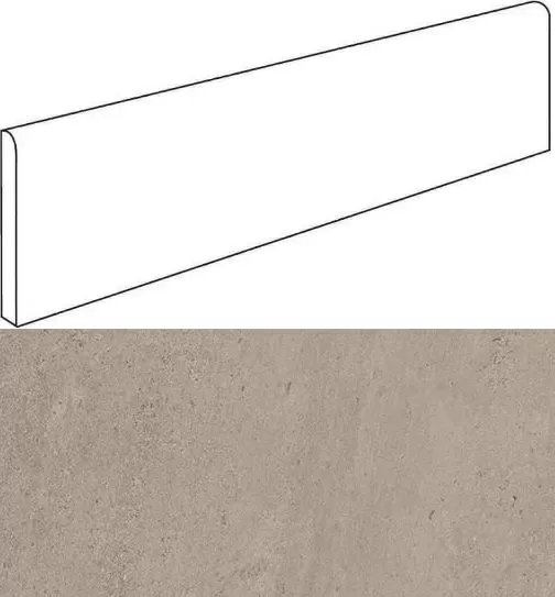 Керамогранит 610130002159 Wise Silver Grey Battiscopa Lap 7.2x60