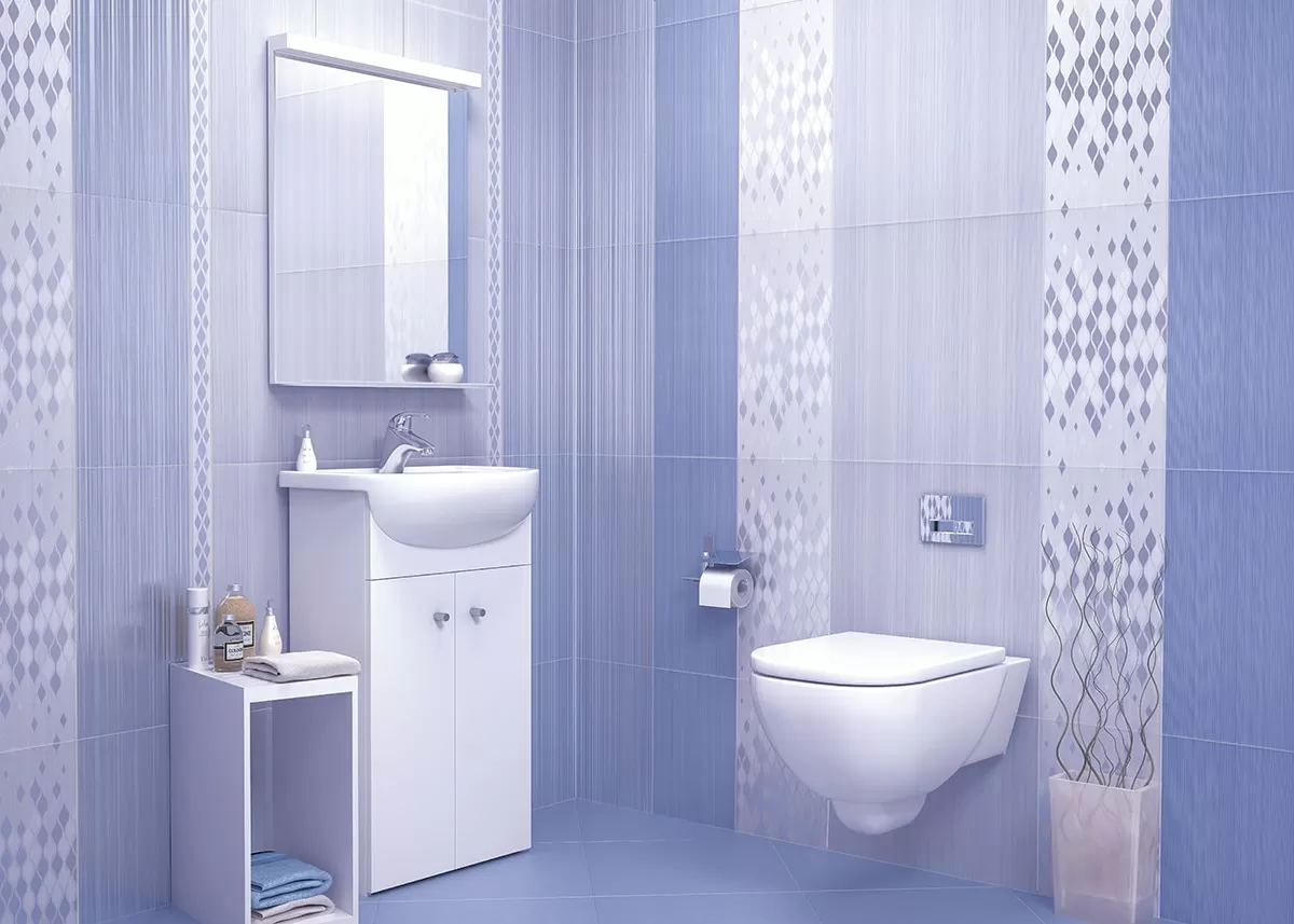 Плитка WT9LNS03 Lines Azul 24.9х50