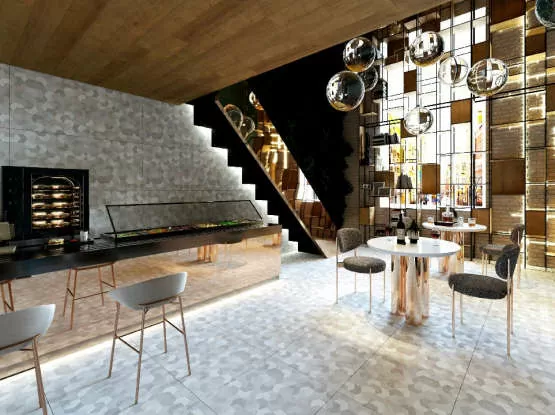 Керамогранит E-5017/MR Chevron Серый ректификат 600x600x9