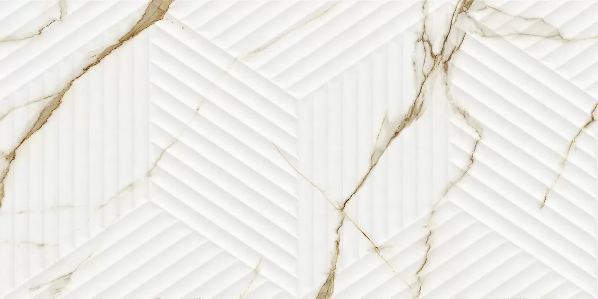 Плитка LE63063A-F53 Bianco Carrara Oro Cubo Rectificado 30х60