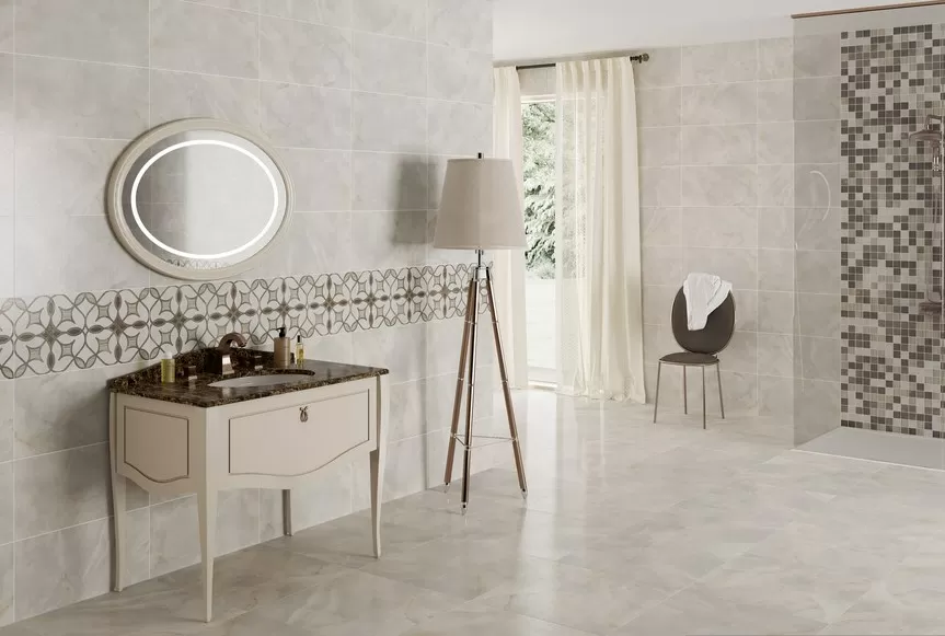 Керамогранит K948270LPR01VTE0 Nuvola вставка белый 7.5х7.5