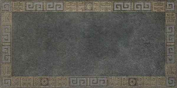 Керамогранит 261343 GREEK CASSETTONE Antracite/Oro 40x80
