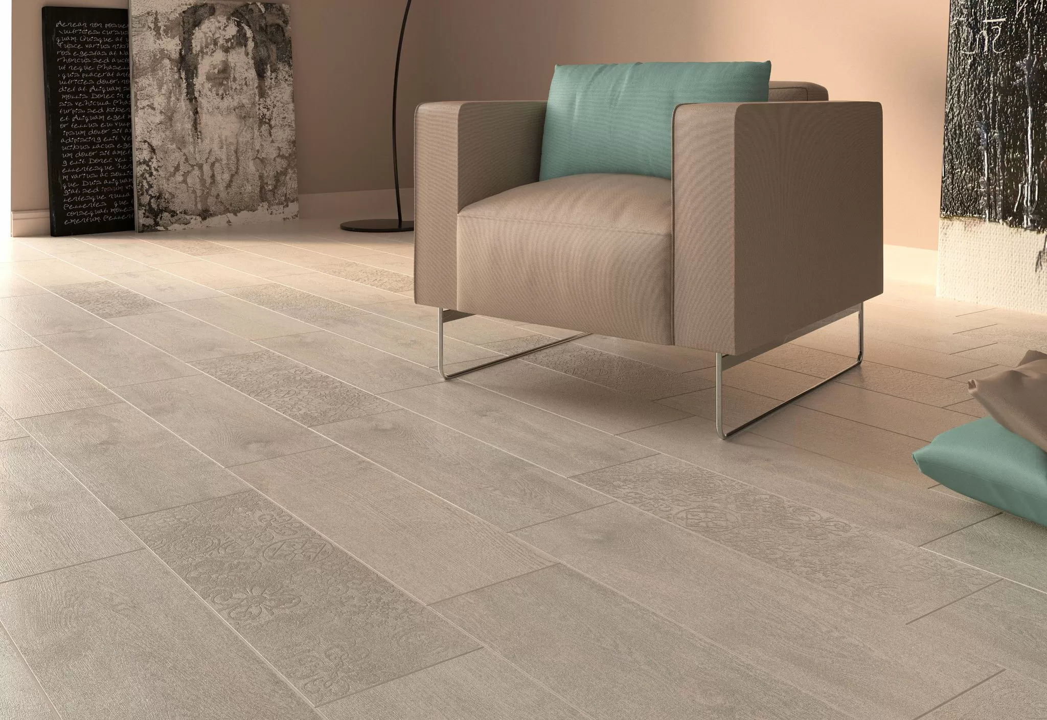 Керамогранит 3606-0020 Венский лес декор белый 19,9х60,3