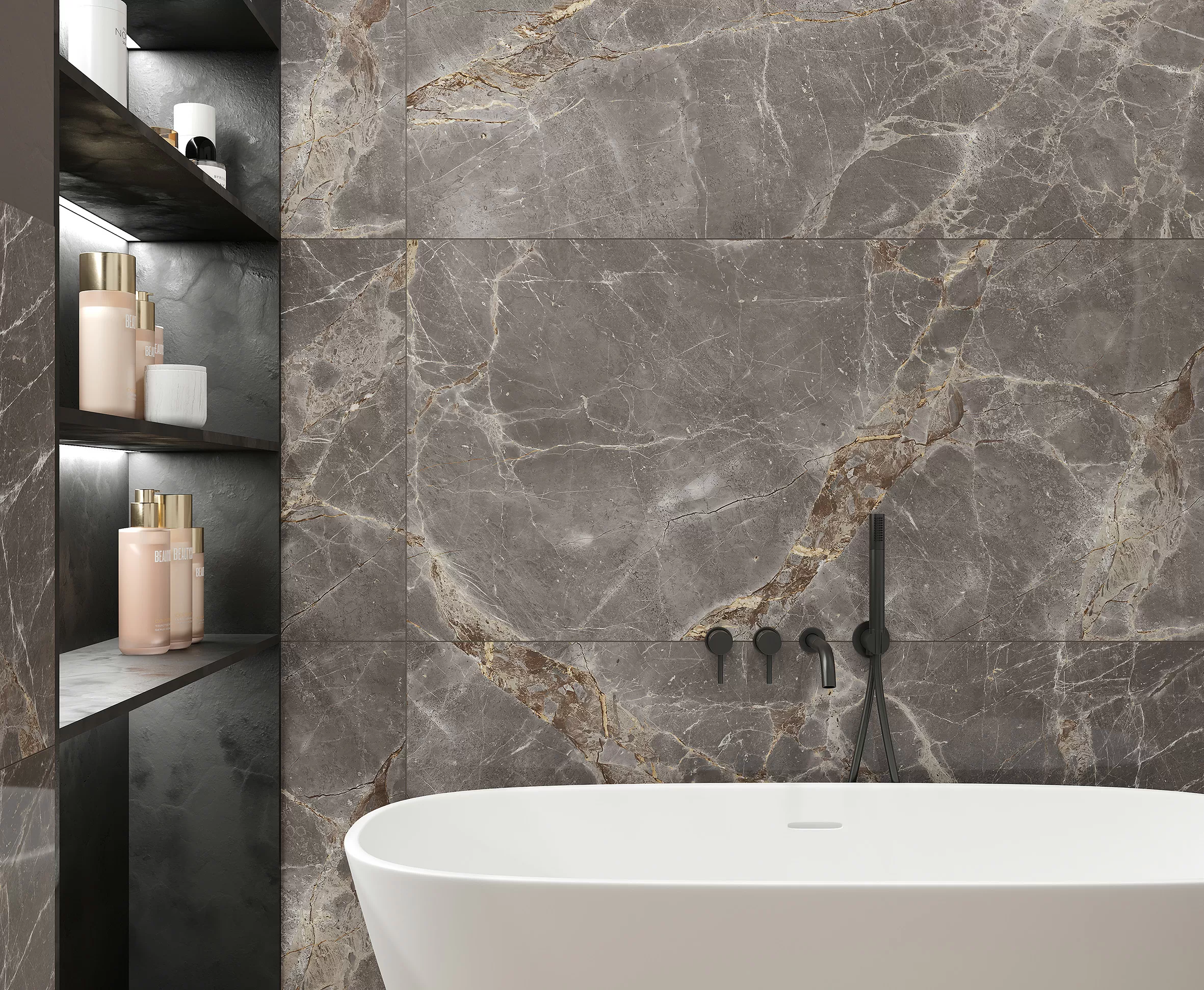 Керамогранит Nebula Grey Полированный 80x160