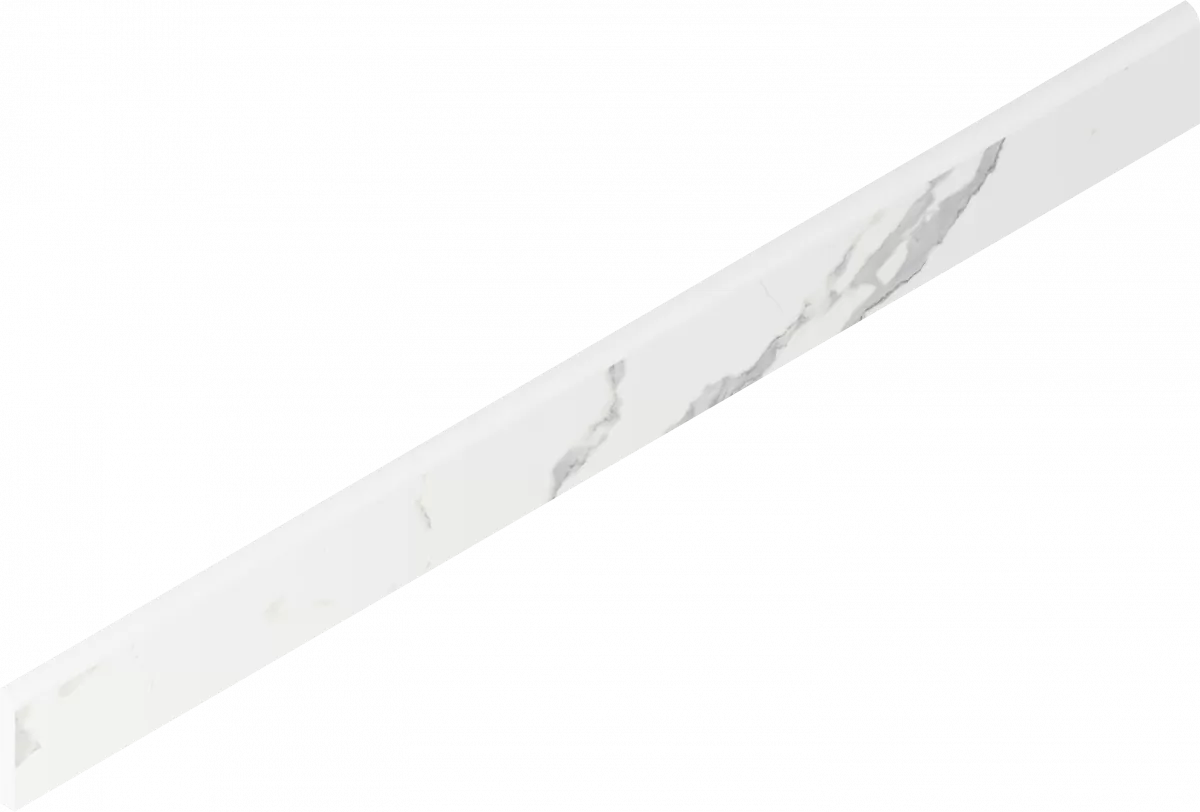 Керамогранит 610130007463 Stellaris Statuario White Battiscopa Nat 7.2x80