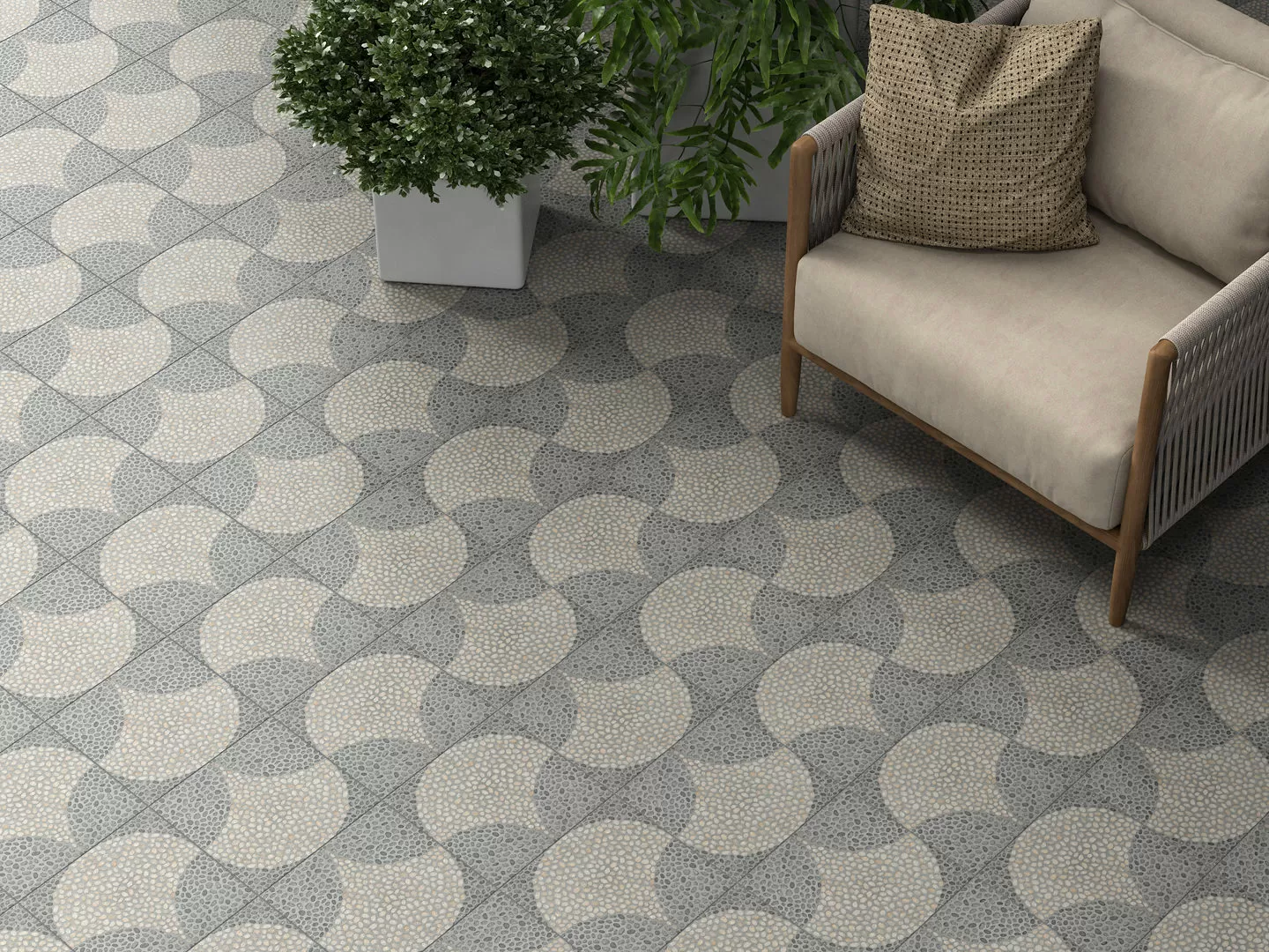 Керамогранит SG936700N Сассолино 3 серый матовый 30x30x8