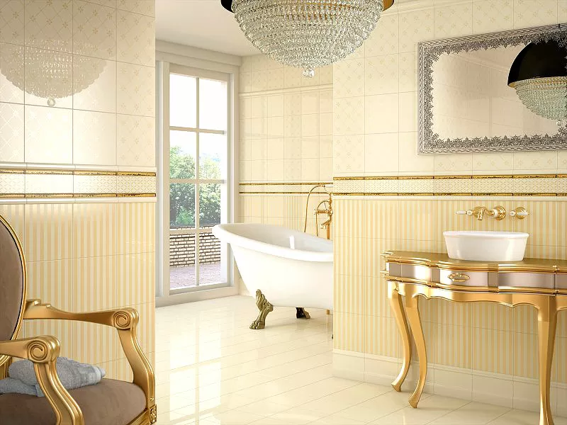 Плитка Ang. Moldura Marfil Brillo 5*3