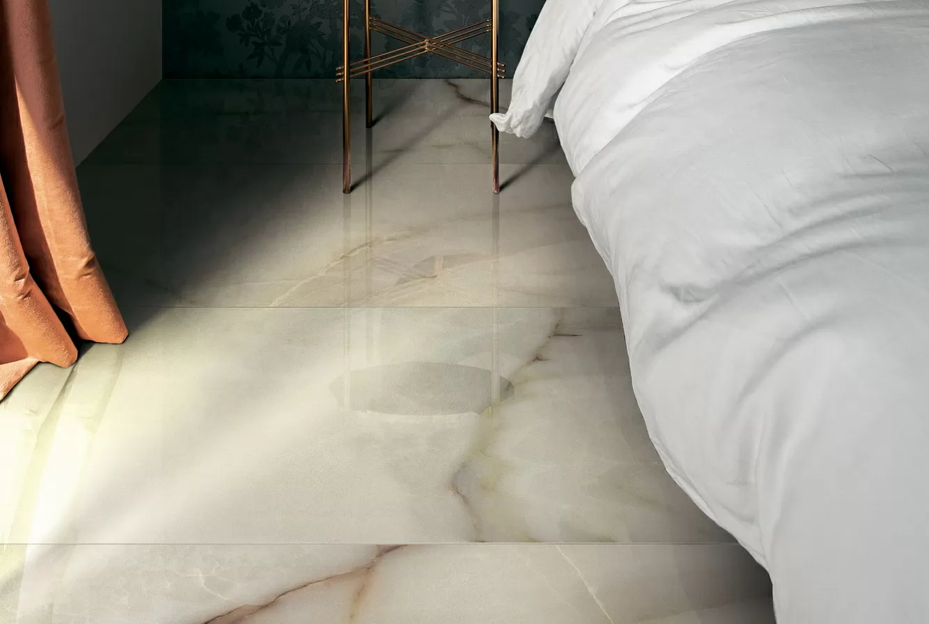 Керамогранит 765693 Bijoux Onyx Blanche Glossy 6mm 120x280