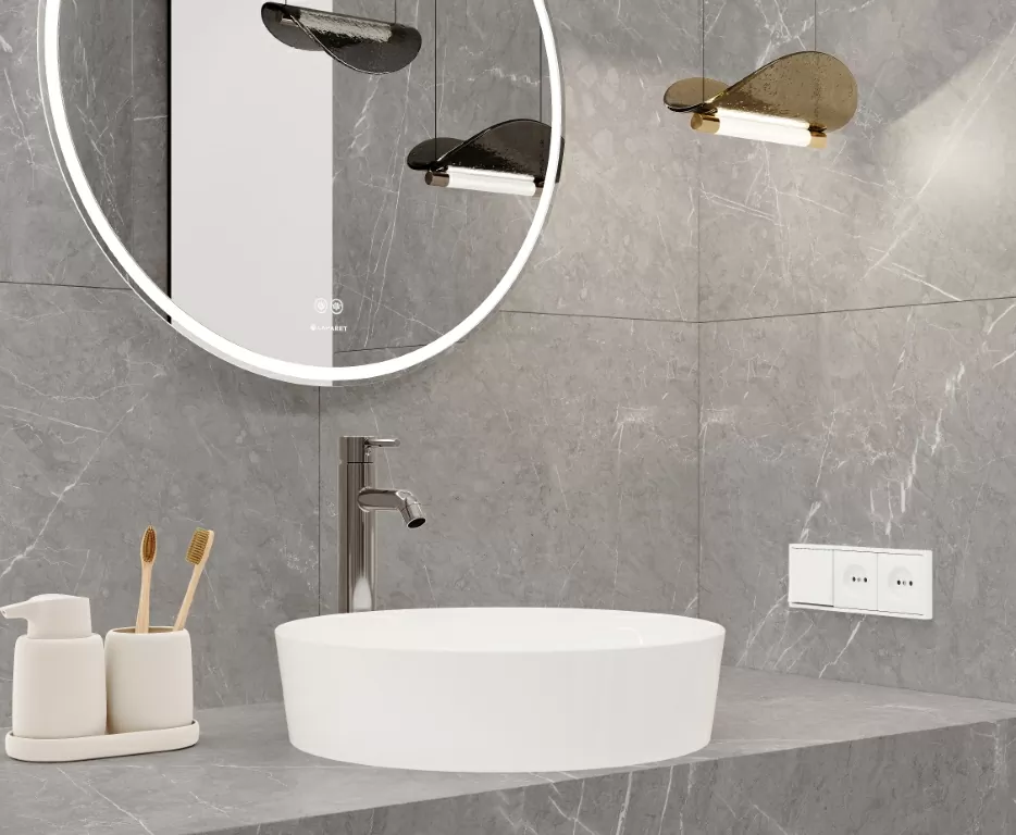 Керамогранит Pietra Grey серый матовый карвинг 60х60
