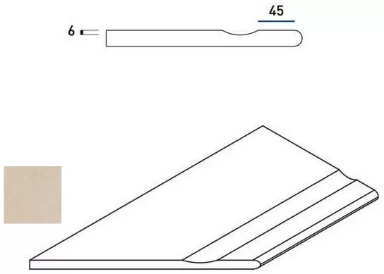 Керамогранит 620090000398 Magnesio Bordo Svasato Round SX 30x60