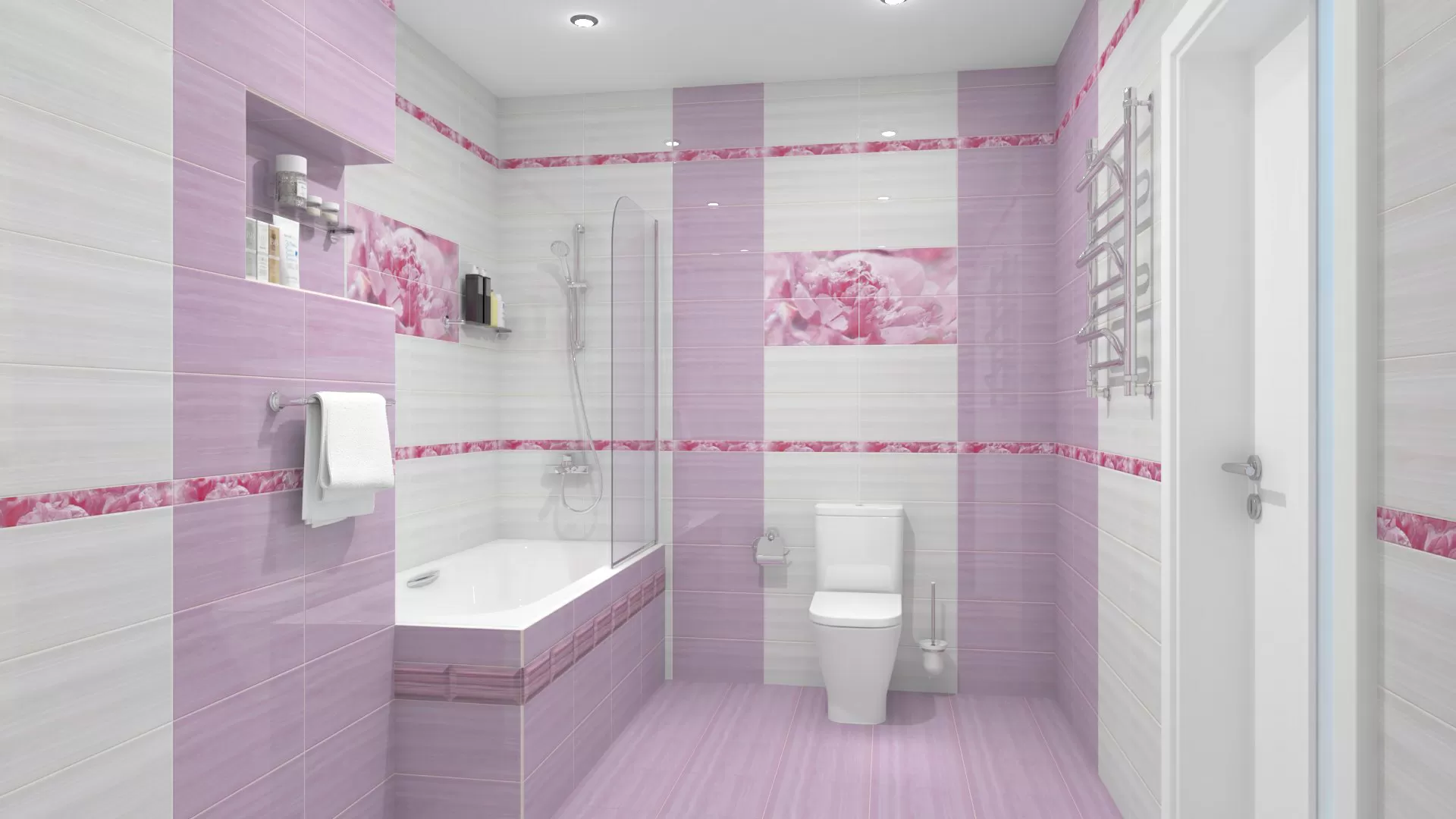 Плитка Бордюр рельефный Peony br1020D281-2 20х10