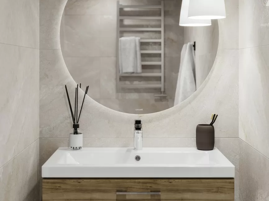 Керамогранит 16669 Sense серый рельеф 44,8х89,8