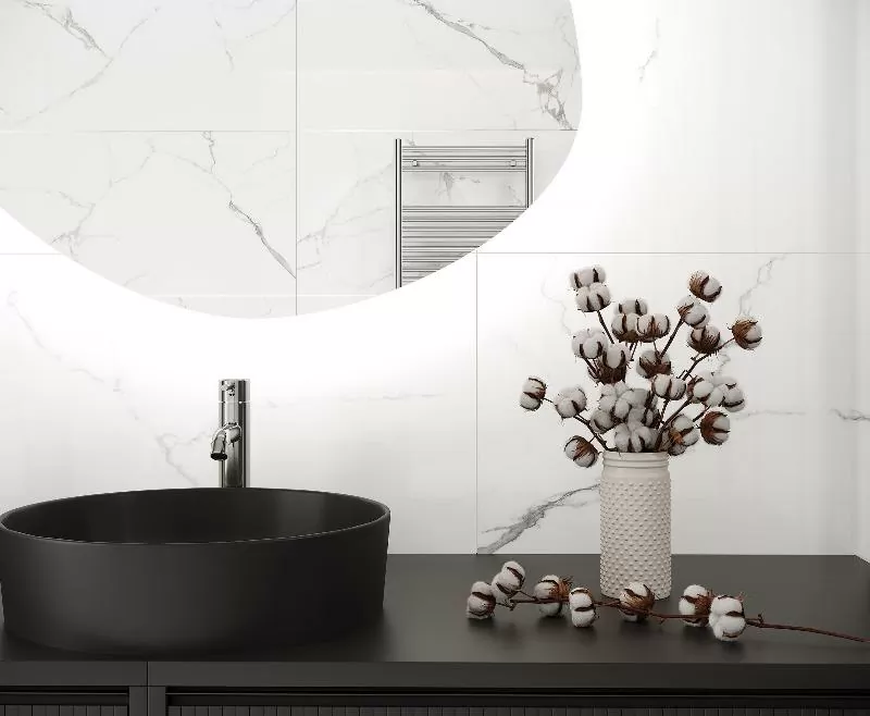 Керамогранит Swizer White белый полированный 60x120