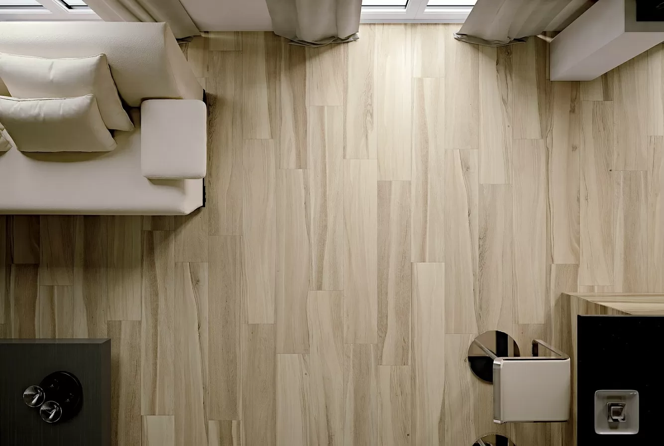 Керамогранит XW01L9 Maxiwood Living Rovere Bianco Lap Ret 15x90
