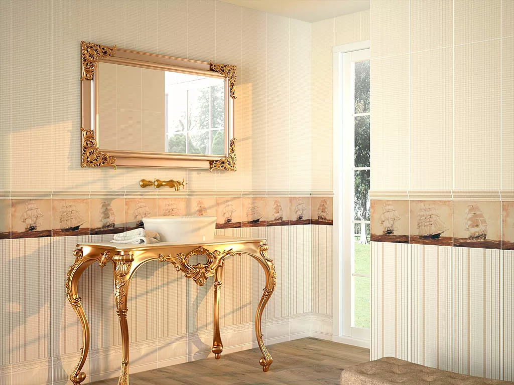 Плитка Loire Moldura Candes Ivory 5x25