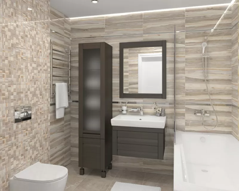 Плитка Декор Grace Fancy серый 20х60