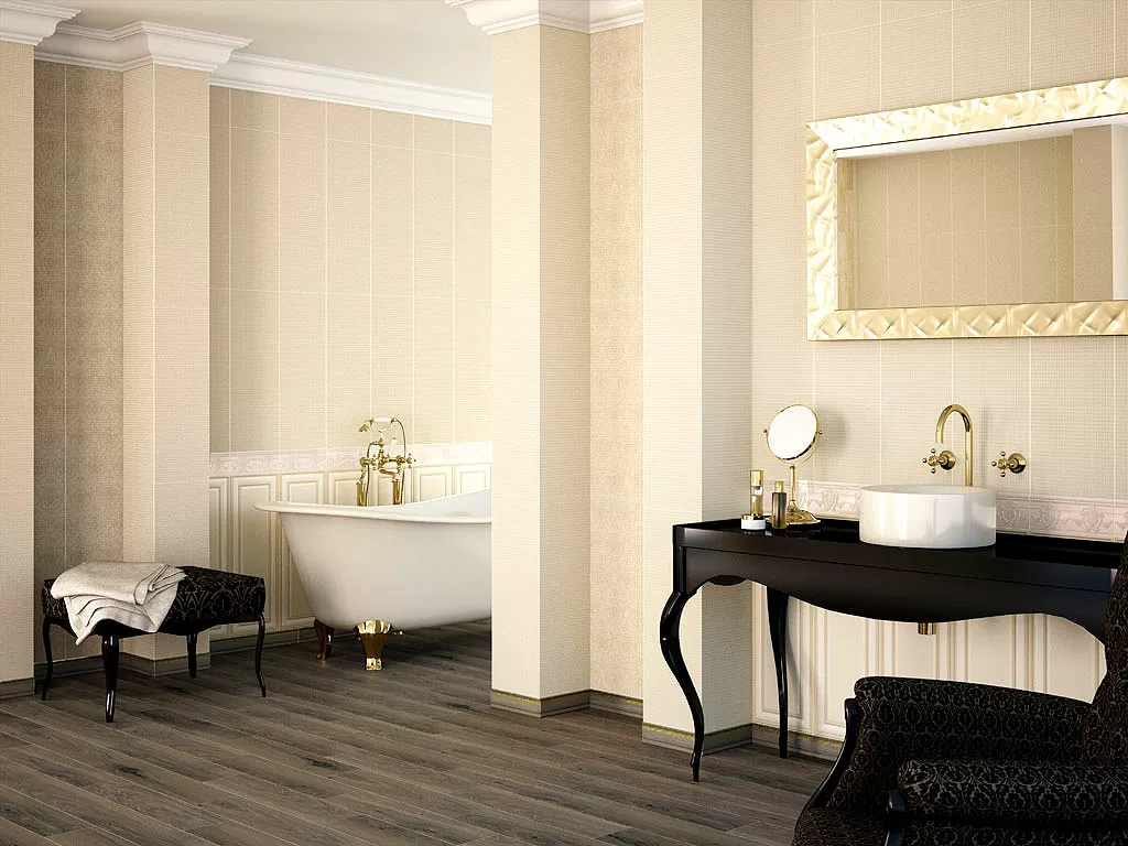 Плитка Loire Moldura Candes Ivory 5x25