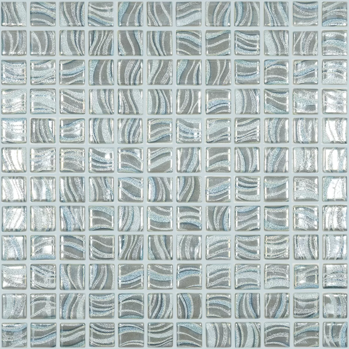 Мозаика Glitter Grey 7804 (на сетке) 25x25 31,7x31,7