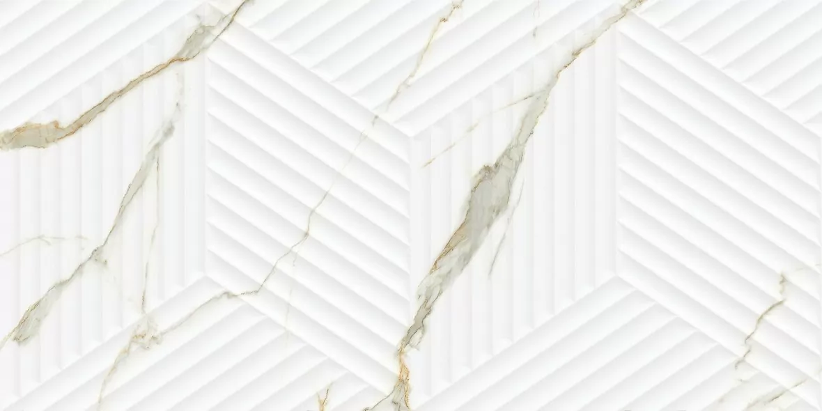 Плитка LE63063B-F53 Bianco Carrara Classico Cubo Rectificado 30х60