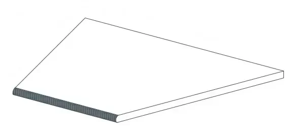 Керамогранит 620090000900 Rinascente Clay Round Angolo Dx LASTRA 20mm 30x60