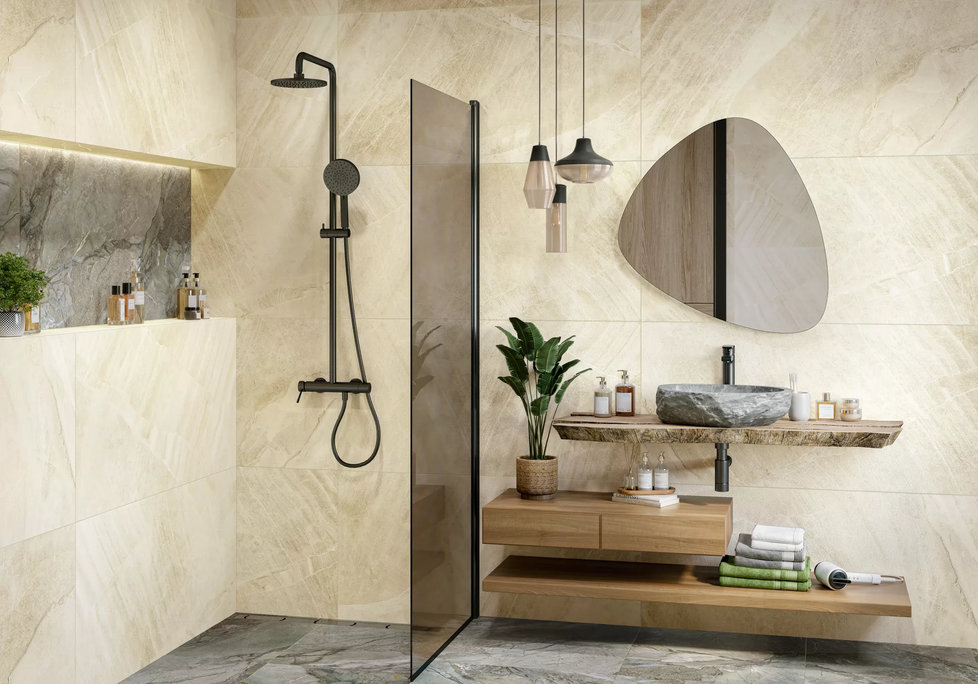 Керамогранит D60202M Rock Sand карвинг 600x600x9.5