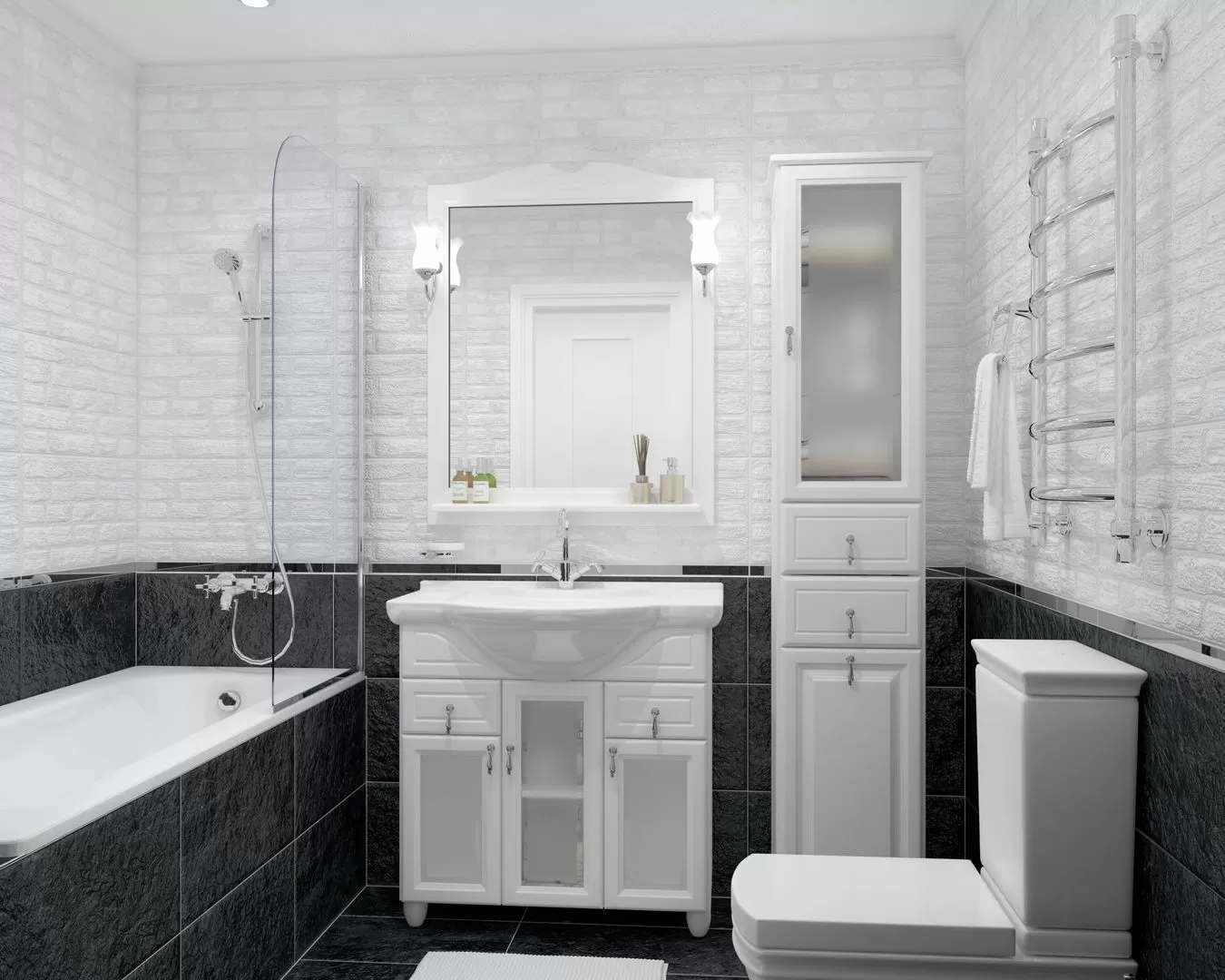 Керамогранит Loft чёрный 30х60