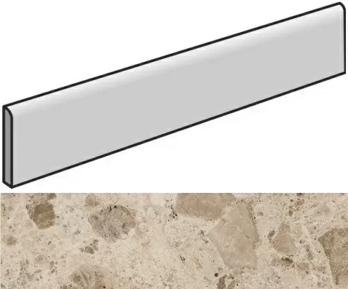 Керамогранит 610130005314 Continuum Stone Beige Battiscopa 7.2x80