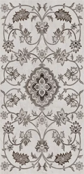 Керамогранит SG810402R Парнас пепельный декорированный лаппатированный 40х80