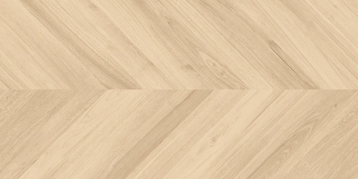 Керамогранит Wood Royal Almond Chevron бежевый матовый карвинг 60х120