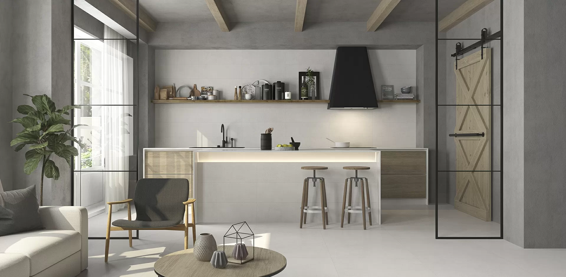 Плитка Gravel white 40x120