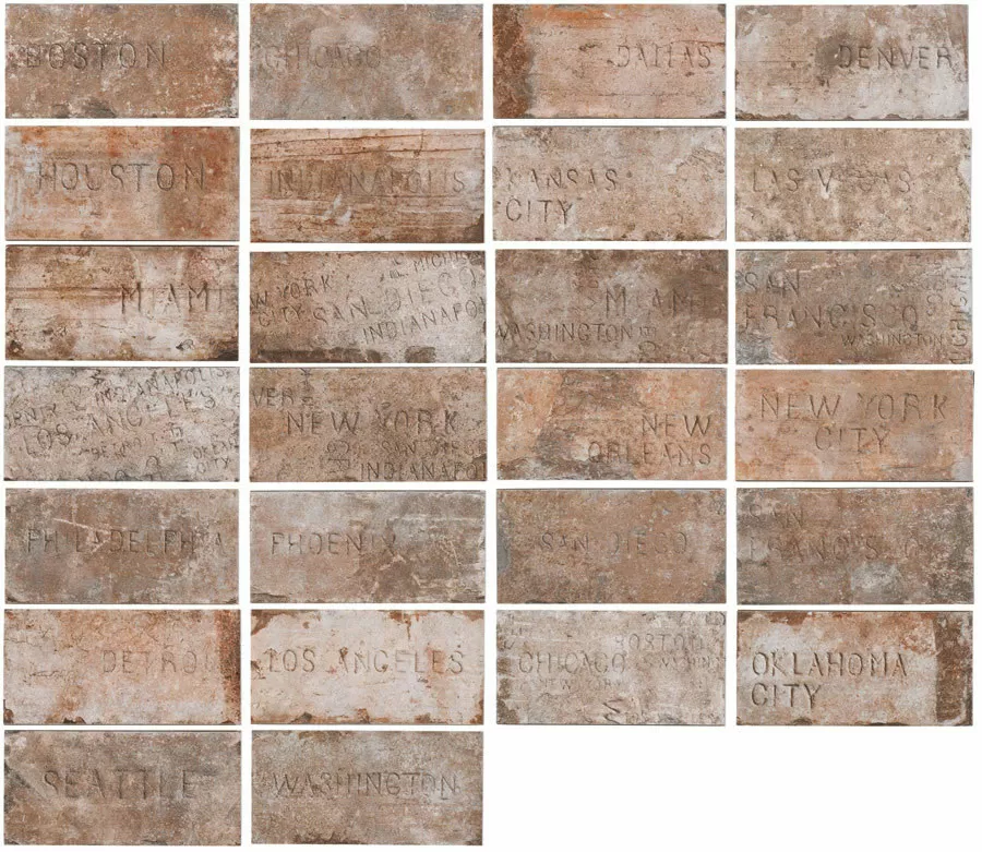 Керамогранит 1047422 City Mix Old Chicago 10х20 (микс из 26 вариантов)