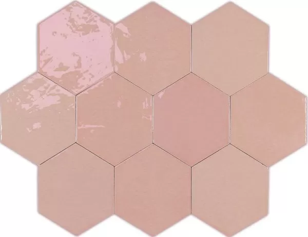 Плитка 122082 ZELLIGE HEXA PINK 10,8x12,4